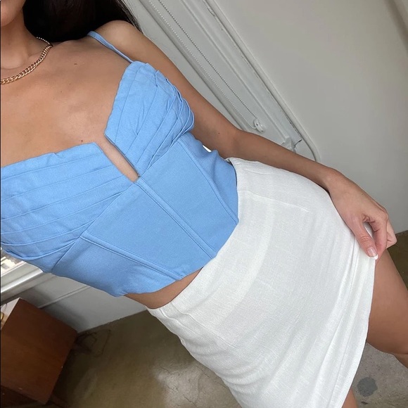 Princess Polly Jorja Top Blue - Picture 2 of 8